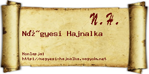 Négyesi Hajnalka névjegykártya