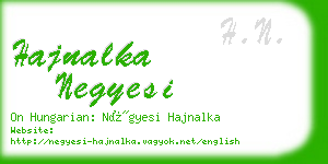 hajnalka negyesi business card